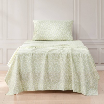 Lush Décor Twin 3pc Floral Jacobean Cotton Sheet Set Sage
