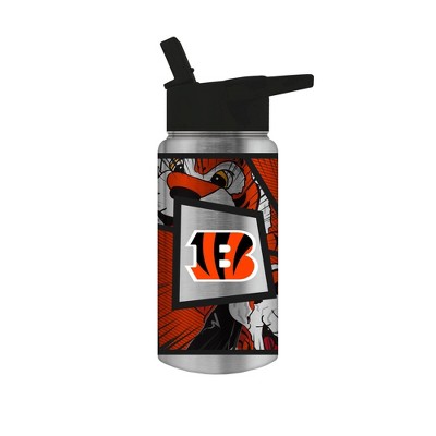 NFL Cincinnati Bengals Mascot Mini Thirst Water Bottle - 16oz: Stainless Steel, Portable