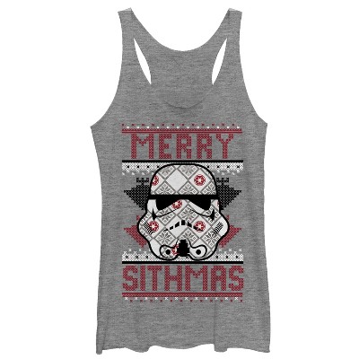 Women's Star Wars Christmas Merry Sithmas Racerback Tank Top