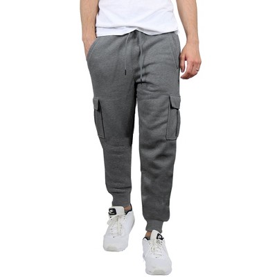 Blue Ice Apparel Men's Heavyweight Fleece-Lined Cargo Jogger Sweatpants