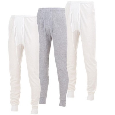 Mens Thermal Long John Pants - Thermal Bottom Base Layer- Lightweight Thermal Underwear Mens, Pack of 3