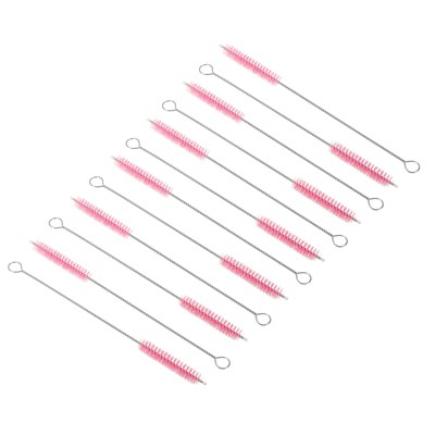 Unique Bargains Nylon Flexible Bendable Long Reusable Drinking Straw 12 Pcs