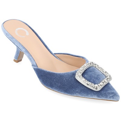 Journee Collection Women's Rishie Slip On Kitten Heel Mule Pump