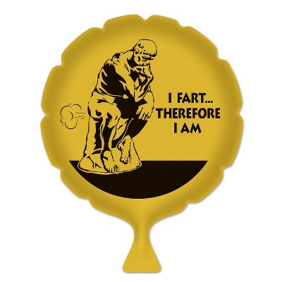 Beistle I Fart... Therefore I Am Whoopee Cushion, 8", (4/Pkg) Multicolored