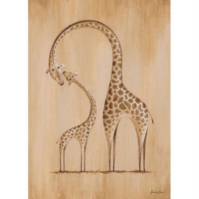 Oopsy Daisy's Safari Kisses - Giraffe Canvas Wall Art - Size 10x14