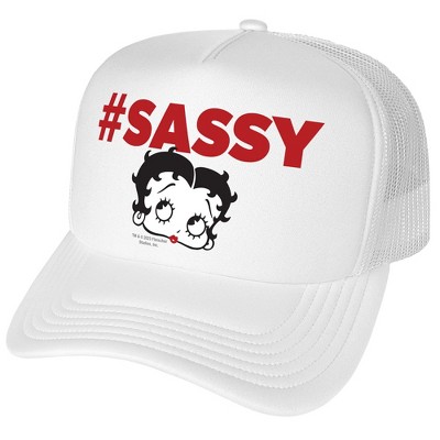 Betty Boop Sassy Foam Trucker Cap White