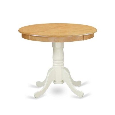 East West Furniture, Dining Table Oak & Linen White, ANT-OLW-TP