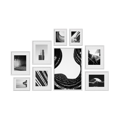 Haus and Hues Hastings Gallery Wall Frame Set with Real Glass and Mat