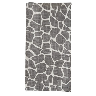 Split P Gray Giraffe Printed Towel Set of 4
