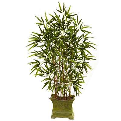 Nearly Natural 45-in Bamboo Tree with Decorative Planter