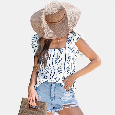 Women's Floral Print Square Neckline Camisole - Cupshe