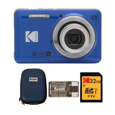Kodak PIXPRO Friendly Zoom FZ55 Digital Camera (Blue) with Camera Case Bundle