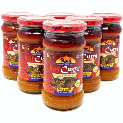 Curry Paste HOT (Spice Paste) - 10.5oz (300g) Pack of 6 - Rani Brand Authentic Indian Products