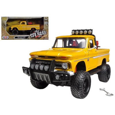1966 Chevrolet C10 Fleetside Pickup Truck Off Road Yellow 1/24 Diecast Model by Motormax