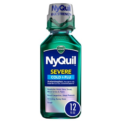 NyQuil Severe Cold & Flu Original Liquid - 12 fl oz