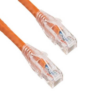 SANOXY Cables and Adapters; 1ft Cat6 550 MHz UTP Ethernet Network Patch Cable with Clear Snagless Boot, Orange