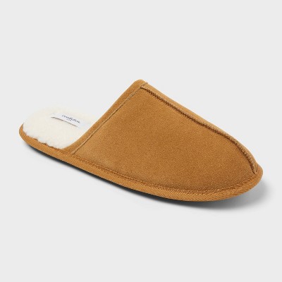 Men's Alex Genuine Suede Scuff Slippers - Goodfellow & Co™ Chestnut