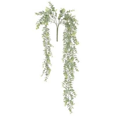 Vickerman Artificial Green Hanging Mini Leaf Eucalyptus Bush, 2/pk