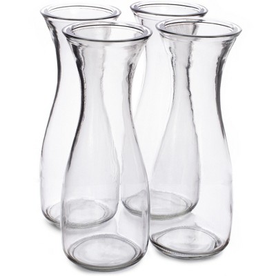 Slickblue Glass Carafe Set, Narrow Neck Pitchers, Dishwasher Safe Drinkware, For Parties, Clear, Size Options