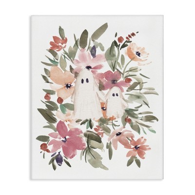 Stupell Industries Little Floral Ghosts Canvas Art