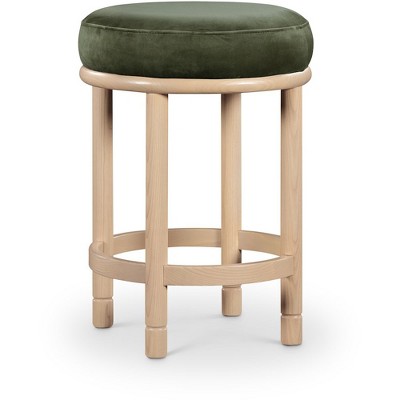 Meridian Furniture,Monette Green Velvet Counter Stool