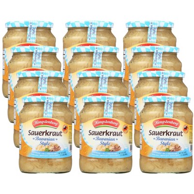 Hengstenberg Sauerkraut Bavarian Style - Case of 12/24 oz