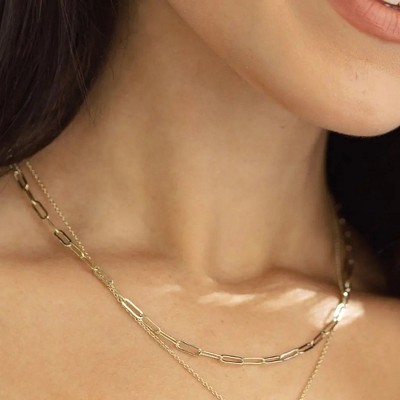 Piper Paperclip Chain Necklace in Gold, Rose Gold, Silver - Honeycat