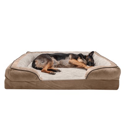 FurHaven Velvet Waves Perfect Comfort Memory Foam Sofa Dog Bed