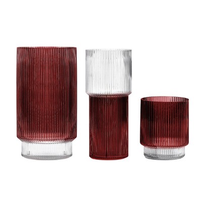 Zinc Fluted Glass Vase Set Of 3 - RDC4034 - Safavieh