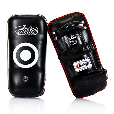 Fairtex KPLS2 Superior Kickboxing Curved Kick Pads - Cowhide Leather