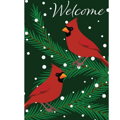 Briarwood Lane Winter Burlap Garden Flag 12x18 For Outdoor Cardinals in Snow For Winter Garden Flag Flags For Outside