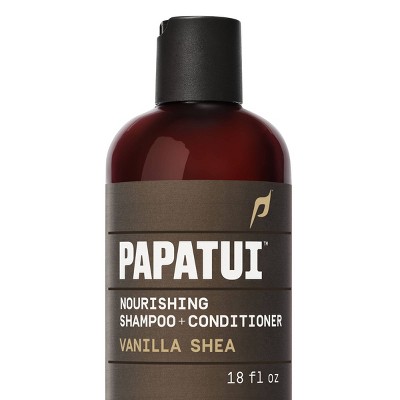 Papatui Men's Paraben-Free and Sulfate-Free Clean Hair and Scalp 2-in-1 Shampoo and Conditioner - Vanilla Shea - 18 fl oz