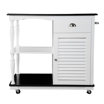 Muxlow Rolling Kitchen Island with Storage - White - SEI