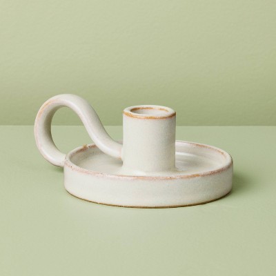 Ceramic Taper Candle Holder Sour Cream - Hearth & Hand™ with Magnolia