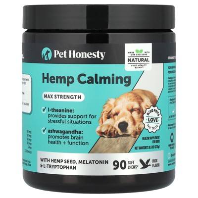 Pet Honesty Hemp Calming, Max Strength, For Dogs, Duck, 90 Soft Chews, 9.5 oz (270 g)