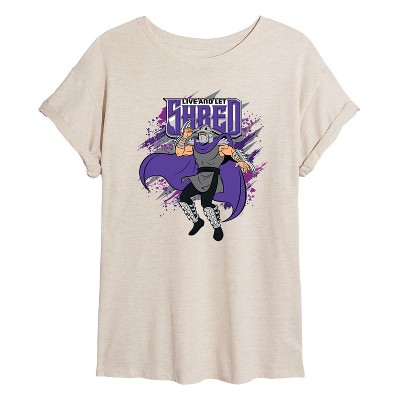 Women's - Teenage Mutant Ninja Turtles - Live And Let Shred Oversized Graphic T-Shirt