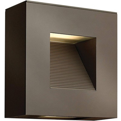 Hinkley Luna 9" High Satin Black Rectangular LED Outdoor Wall Light