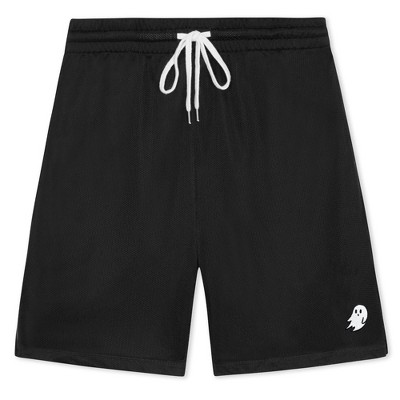 Dalix Ghost Court Short Sport Embroidered Casual Pocket Mesh Drawcord Waist Mens
