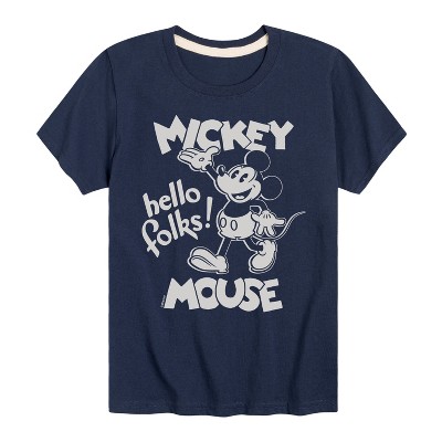 Boys' - Disney - Mickey Mouse Hello Folks Short Sleeve Graphic T-Shirt