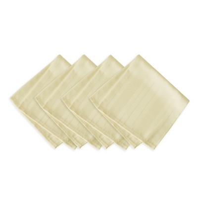 Elrene Denley Stripe Jacquard Stain Resistant Napkin Set of 4 - 17" x 17" - Elrene Home Fashions