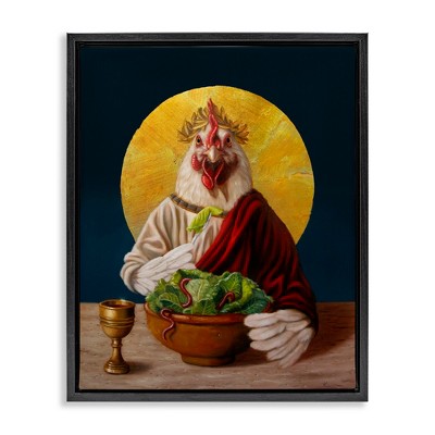 Stupell Industries Classic Hen with Meal, 25" x 31"