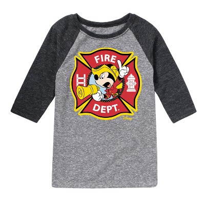 Boys' - Disney - Firefighter Mickey Raglan Graphic T-Shirt