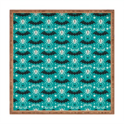 Heather Dutton Night Creatures Teal  Rectangular Bamboo Tray - Deny Designs