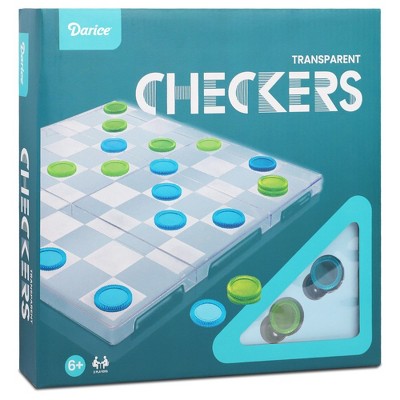 Darice Transparent Checkers Board Game for Kids