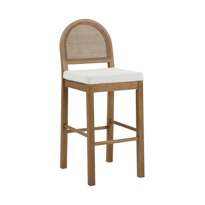 Nathan James Bailey Boucle Counter Height Barstool Light Brown