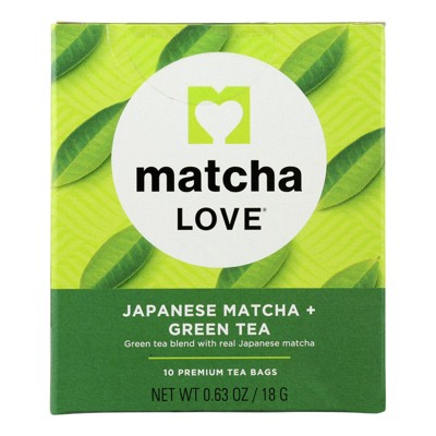 Matcha Love - In Matcha - Green Tea - Traditional Flavor  - Case of 6 - 10 Bags