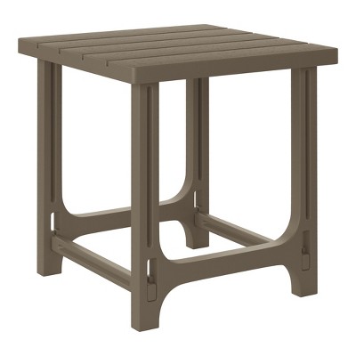 WestinTrends Azura Outdoor 18" HDPE Square Adirondack Patio Side Table