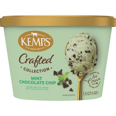 Kemps Crafted Collection Mint Chocolate Chip Ice Cream - 1.5qt