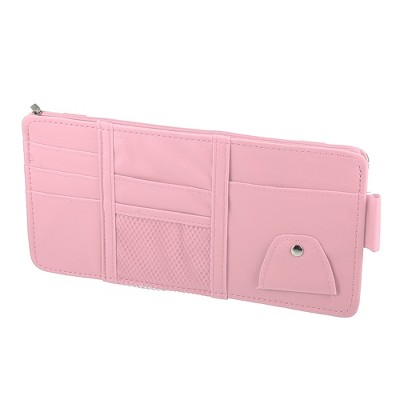 Unique Bargains Car Sun Visor Auto Interior Accessories Sunglass Organizer with Zipper 11.42''x5.91''