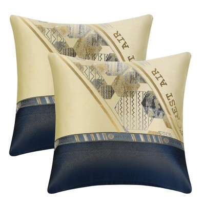 Unique Bargains Sofa Home Bedroom Vintage Print Throw Decorative Pillow Cases 2 Pcs